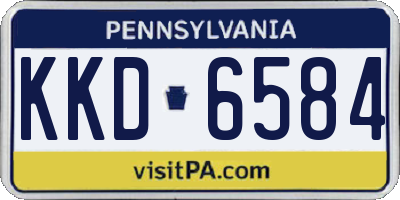 PA license plate KKD6584