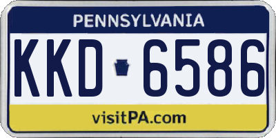 PA license plate KKD6586