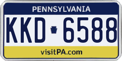 PA license plate KKD6588