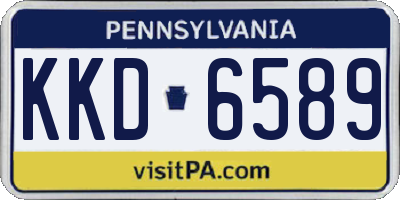 PA license plate KKD6589