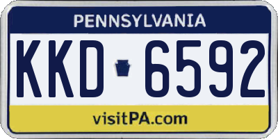 PA license plate KKD6592