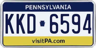 PA license plate KKD6594