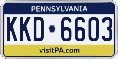 PA license plate KKD6603