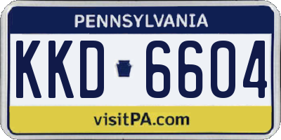 PA license plate KKD6604