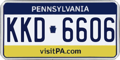 PA license plate KKD6606