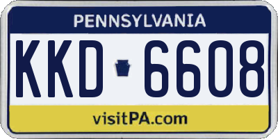 PA license plate KKD6608