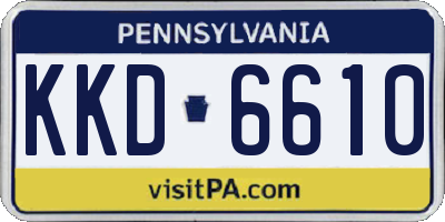 PA license plate KKD6610