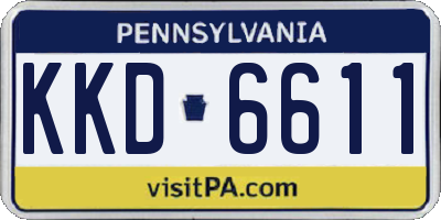 PA license plate KKD6611