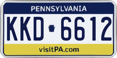 PA license plate KKD6612