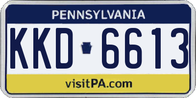 PA license plate KKD6613