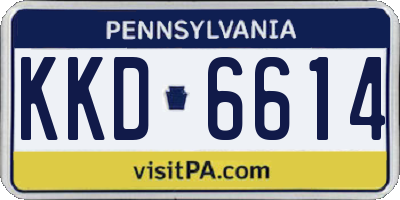 PA license plate KKD6614