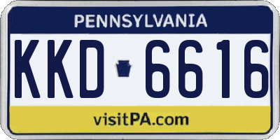 PA license plate KKD6616
