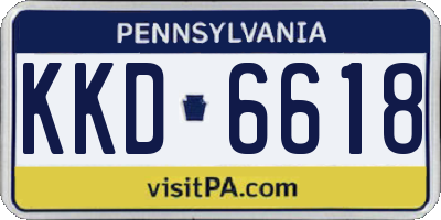 PA license plate KKD6618