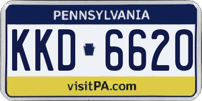 PA license plate KKD6620