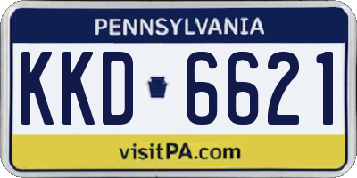 PA license plate KKD6621
