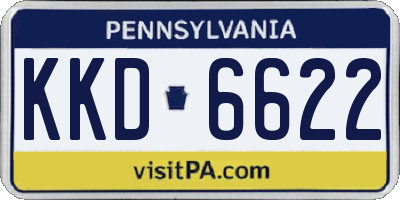 PA license plate KKD6622