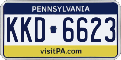 PA license plate KKD6623