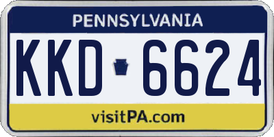 PA license plate KKD6624