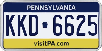 PA license plate KKD6625