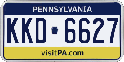 PA license plate KKD6627
