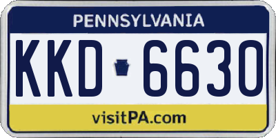 PA license plate KKD6630