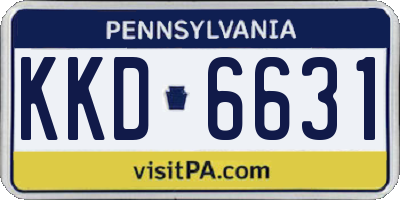 PA license plate KKD6631