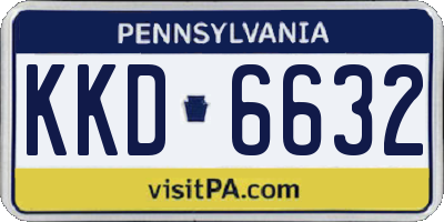 PA license plate KKD6632
