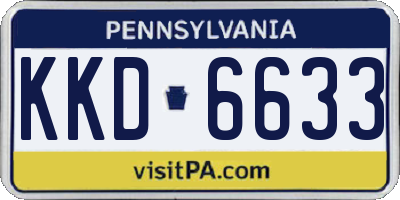PA license plate KKD6633