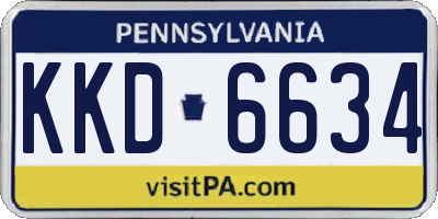 PA license plate KKD6634