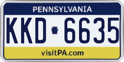 PA license plate KKD6635