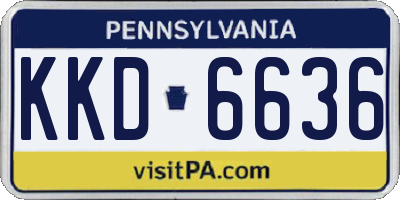 PA license plate KKD6636