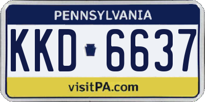 PA license plate KKD6637
