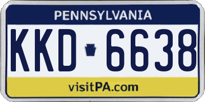 PA license plate KKD6638