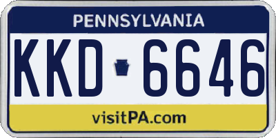 PA license plate KKD6646