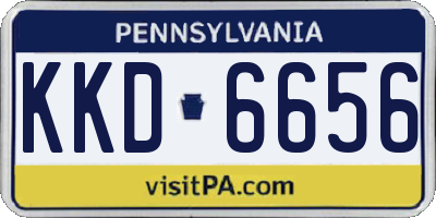 PA license plate KKD6656