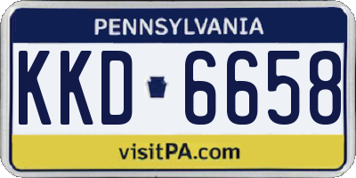PA license plate KKD6658