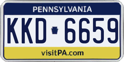PA license plate KKD6659
