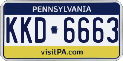 PA license plate KKD6663