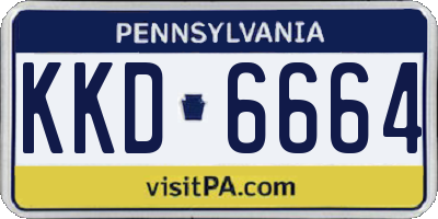 PA license plate KKD6664