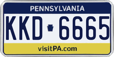 PA license plate KKD6665