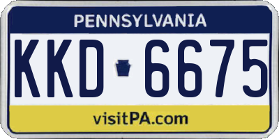 PA license plate KKD6675