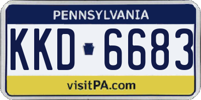 PA license plate KKD6683