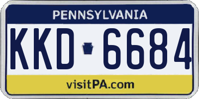 PA license plate KKD6684