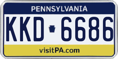 PA license plate KKD6686