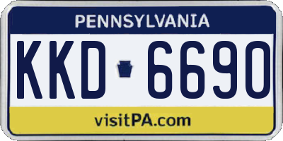 PA license plate KKD6690