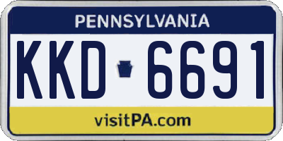 PA license plate KKD6691