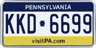 PA license plate KKD6699