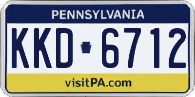 PA license plate KKD6712
