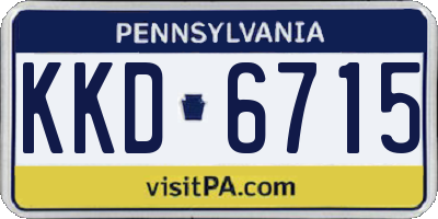 PA license plate KKD6715