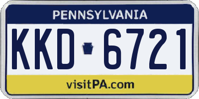 PA license plate KKD6721